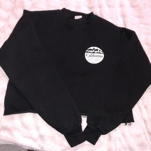Black crop California sweatshirt